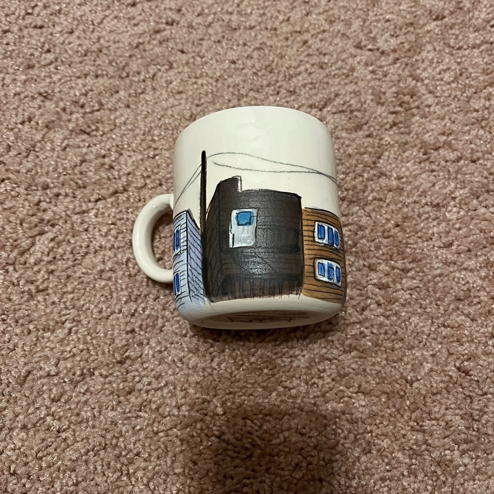 Natalie Santoro Art Alley mug Custom Pottery